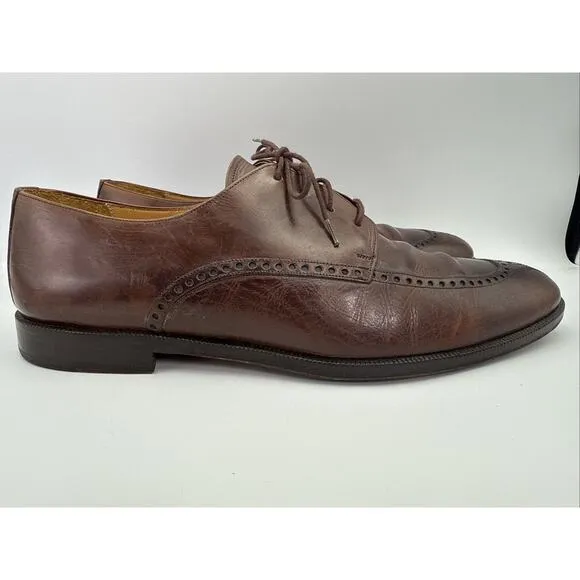 Mezlan Castilla Men’s Brown Leather Derby Dress Shoes Sz 11 Made in Spain