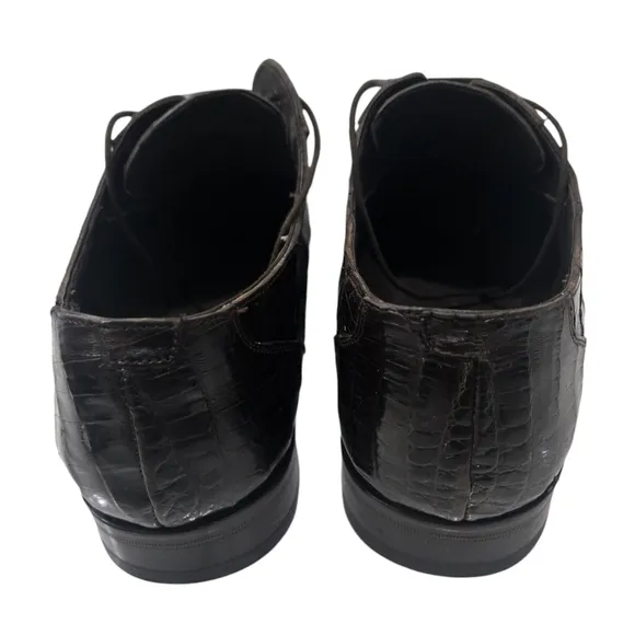 Mezlan Dark Brown Oxford Dress Shoes Sleek Elegant Design Size 12M