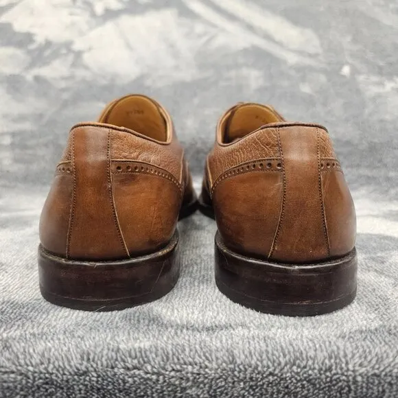 MEZLAN Genuine Ostrich Dress Shoes Mens 13M Derby Loafer brown lace-up oxford