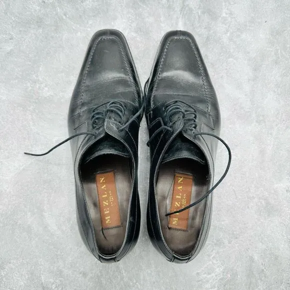 Mezlan Men's Hundley II Oxford Black Leather Dress Shoes Lace Size 8M