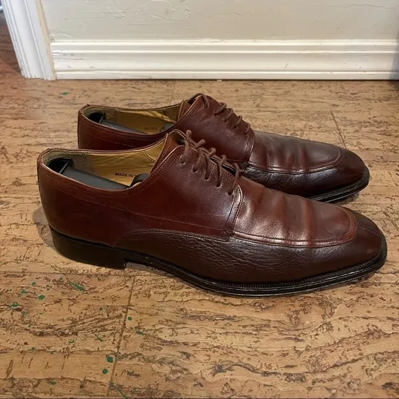 Mezlan Noci Brown Leather Split Toe Oxfords Sz 9