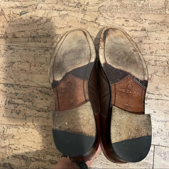 Mezlan Noci Brown Leather Split Toe Oxfords Sz 9