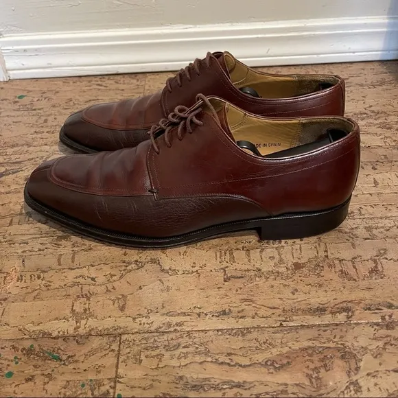 Mezlan Noci Brown Leather Split Toe Oxfords Sz 9