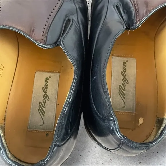 Mezlan Shoes Loafers Men’s Size 8.5 Black Brown Two Tone Slip On