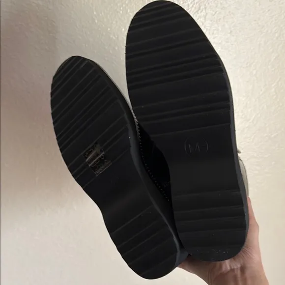 Michael Kors Black Haskell Platform Combat Boots