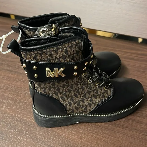 Michael Kors Haskell Studs Boot - Little Kid / Big Kid - Brown / Black