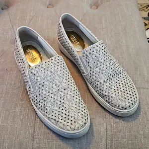 Michael Kors Keaton Gold Spacecore Mesh Flats Cutout Stars Quiet Luxury …
