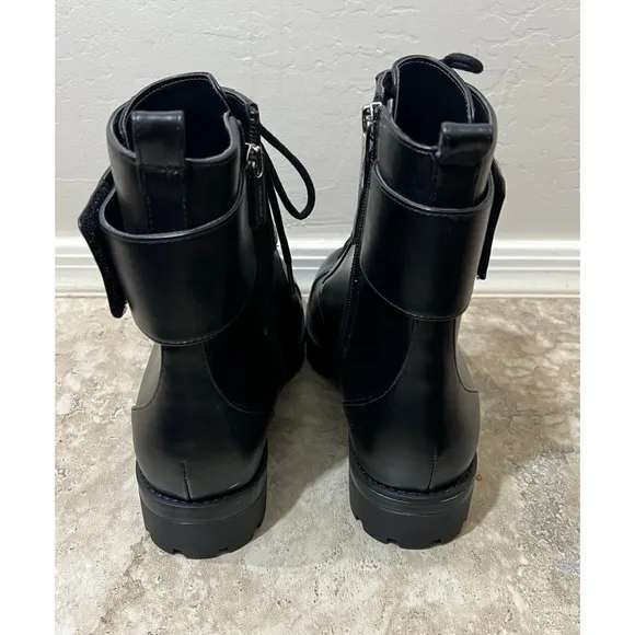 Michael Kors Tatum leather combat boots 11