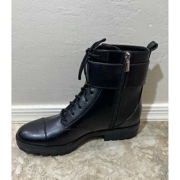 Michael Kors Tatum leather combat boots 11