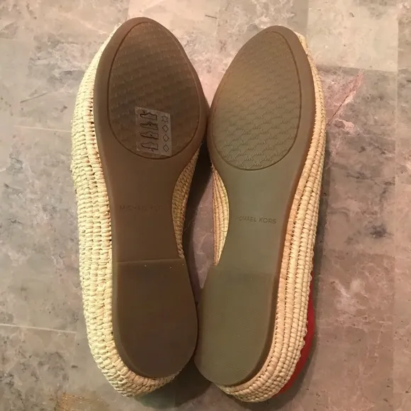 MICHAEL MICHAEL KORS Bahia Suede and Jute Flat 8