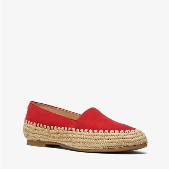 MICHAEL MICHAEL KORS Bahia Suede and Jute Flat 8