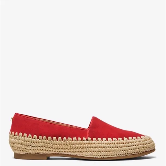 MICHAEL MICHAEL KORS Bahia Suede and Jute Flat 8