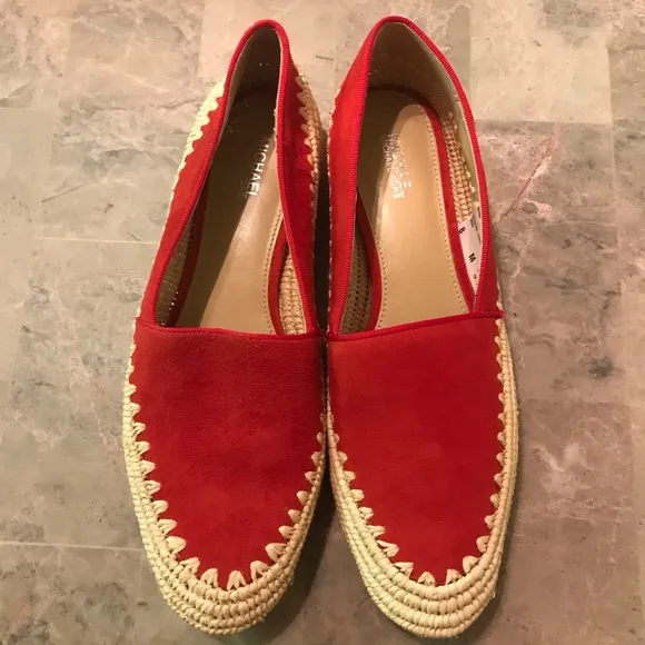 MICHAEL MICHAEL KORS Bahia Suede and Jute Flat 8