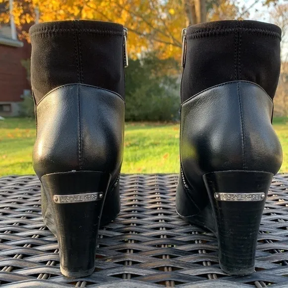 MICHAEL Michael Kors Bromley Wedge Booties - Black