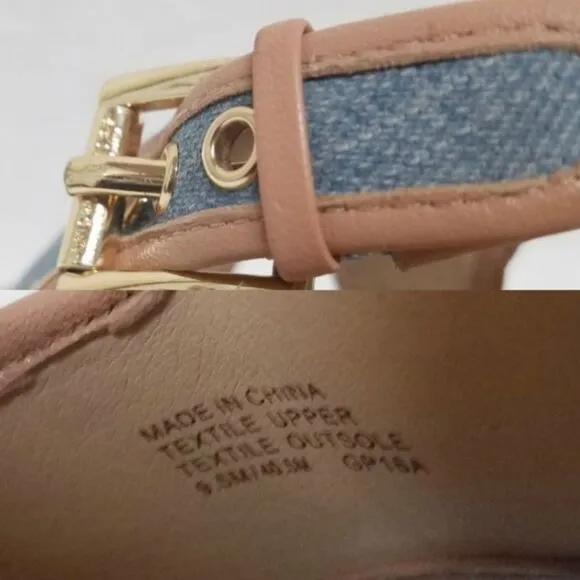 MICHAEL Michael Kors Gillian Washed Denim Wedges