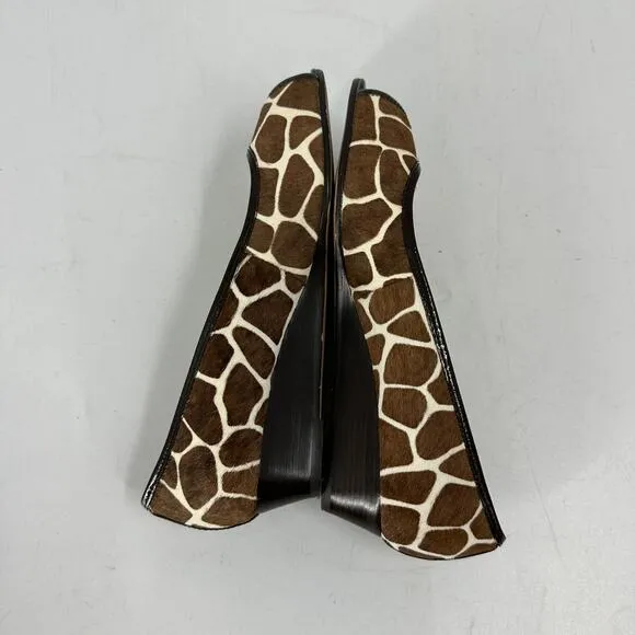 Michael Michael Kors Giraffe Print Calf Hair Wedges size 7