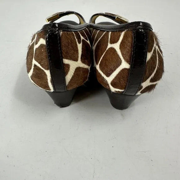 Michael Michael Kors Giraffe Print Calf Hair Wedges size 7