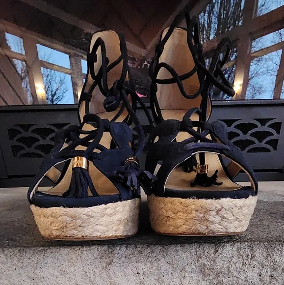 Michael Michael Kors Mirabel  Suede Admiral Wedge. BNIB. Size 8