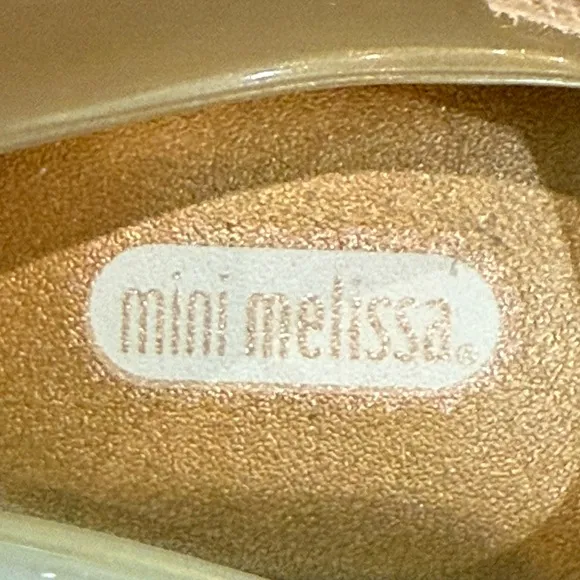 Mini Melissa Ultragirl gold flowers shoes