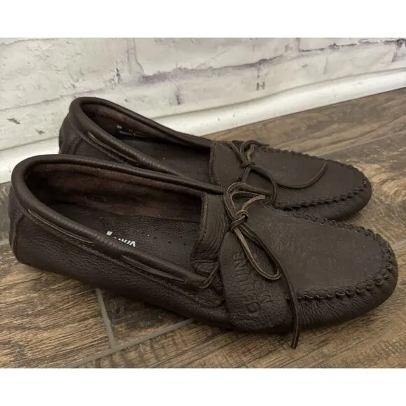 Minnetonka Size 13 Moccasins 952 Moosehide Driving Moccasin Chocolate Comfort‎