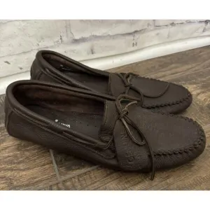 Minnetonka Size 13 Moccasins 952 Moosehide Driving Moccasin Chocolate Comfort‎