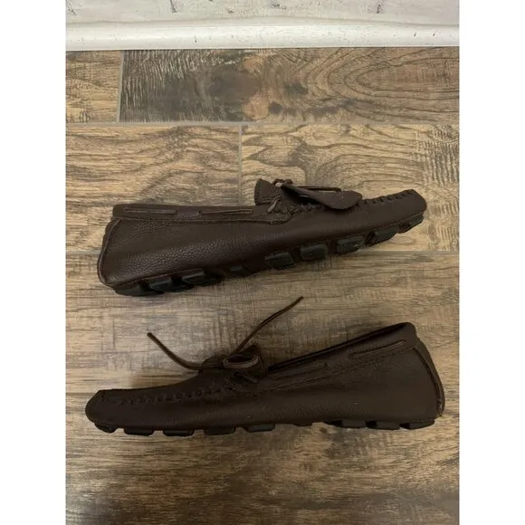 Minnetonka Size 13 Moccasins 952 Moosehide Driving Moccasin Chocolate Comfort‎