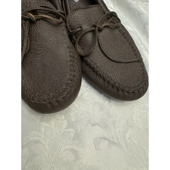 Minnetonka Size 13 Moccasins 952 Moosehide Driving Moccasin Chocolate Comfort‎