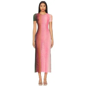 Misa Los Angeles Vanessa Dress in Cali Ombre Medium New as-is Womens Midi Long