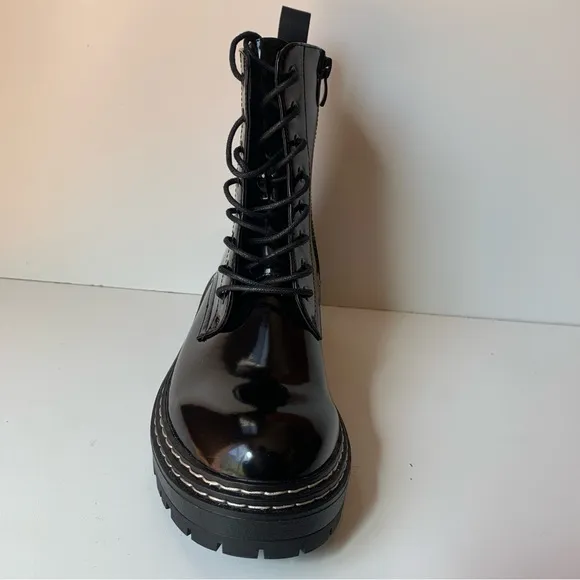 Misguided Women’s Black Combat Boots Lace Up  Size 9