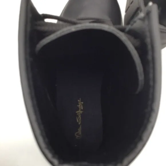 Miss Selfridge Adele Black PU Chunky Platform Combat Punk Goth Boots Lace Up