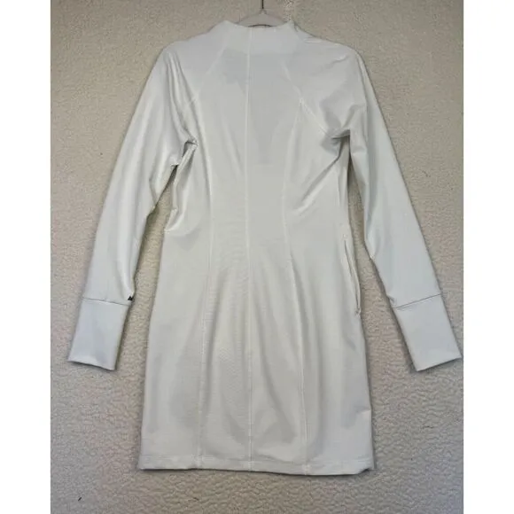 Mission Outdoor All Day Dress Ribbed Coverup Quick Dry Pockets White Size Medium
