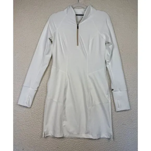Mission Outdoor All Day Dress Ribbed Coverup Quick Dry Pockets White Size Medium