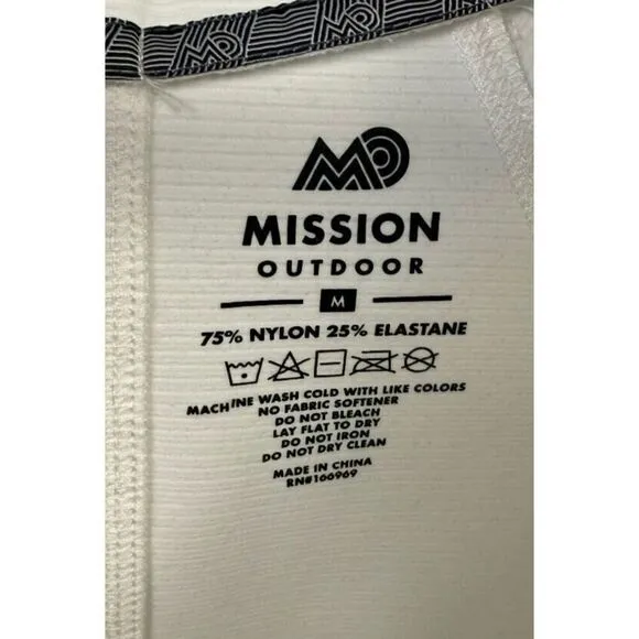 Mission Outdoor All Day Dress Ribbed Coverup Quick Dry Pockets White Size Medium