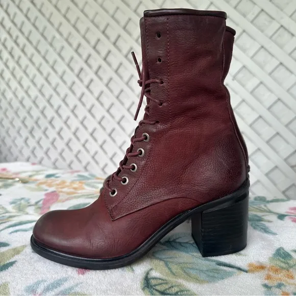 Miz Mooz Lace-Up Heel Ankle Boots size 37 / 6.5-7 US