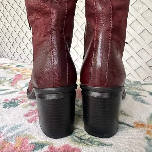 Miz Mooz Lace-Up Heel Ankle Boots size 37 / 6.5-7 US