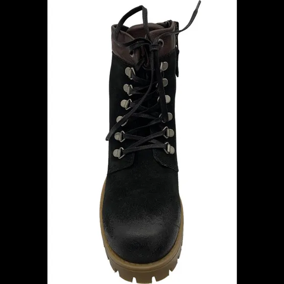 Miz Mooz Leather Lace-Up Boots McKinley Black - Medium