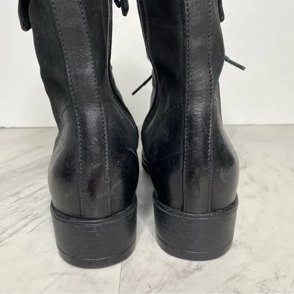 Miz Mooz Nerve Black Leather Lace Up Boot 6 36
