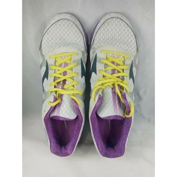 Mizuno Wave Rider 17 Women's Sz‎ W 10 Lightweight Running Shoes White BLK/Purple