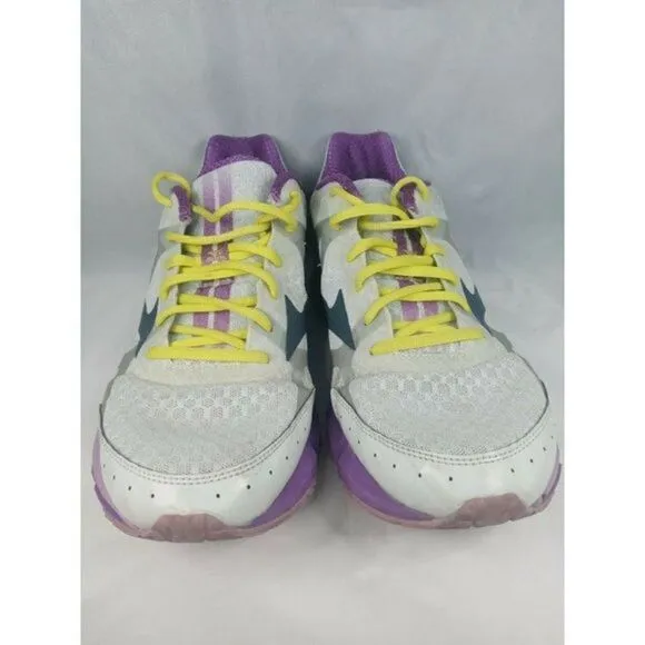 Mizuno Wave Rider 17 Women's Sz‎ W 10 Lightweight Running Shoes White BLK/Purple