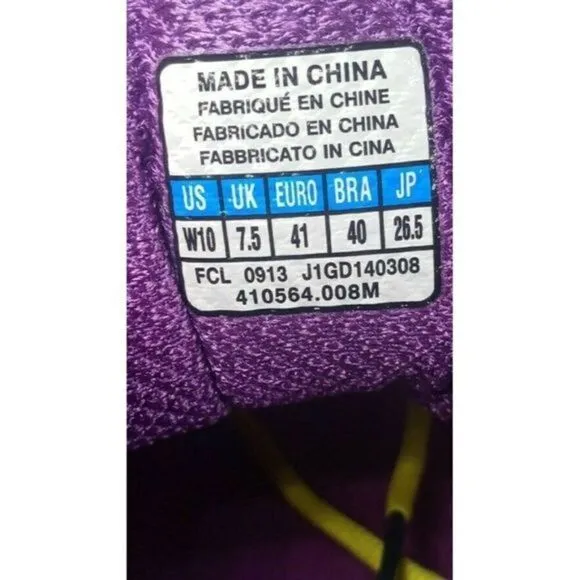 Mizuno Wave Rider 17 Women's Sz‎ W 10 Lightweight Running Shoes White BLK/Purple