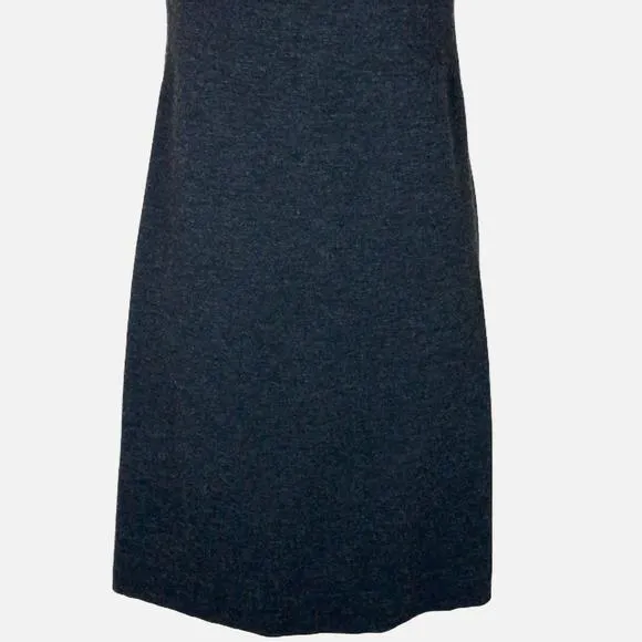 M.M. LaFleur The Lydia Dress Sheath Boat Neck Textured Ponte Cinder Charcoal 0