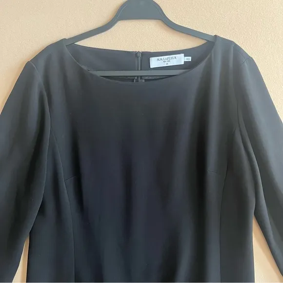 MM Lafleur The Regina Dress Black Eco Heavy Soft Wave Classic Cocktail size 14