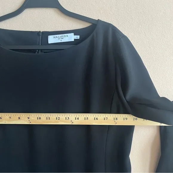 MM Lafleur The Regina Dress Black Eco Heavy Soft Wave Classic Cocktail size 14