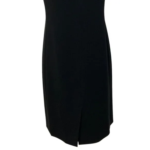 MM Lafleur The Sarah 7.0 Dress 8 Black Mini Cap Sleeve Business Funeral LBD