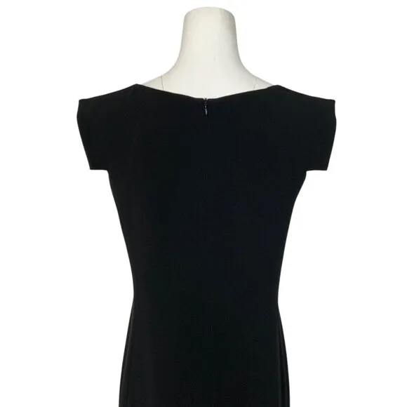 MM Lafleur The Sarah 7.0 Dress 8 Black Mini Cap Sleeve Business Funeral LBD