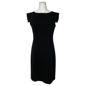 MM Lafleur The Sarah 7.0 Dress 8 Black Mini Cap Sleeve Business Funeral LBD