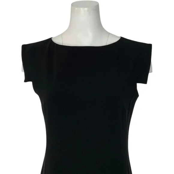MM Lafleur The Sarah 7.0 Dress 8 Black Mini Cap Sleeve Business Funeral LBD