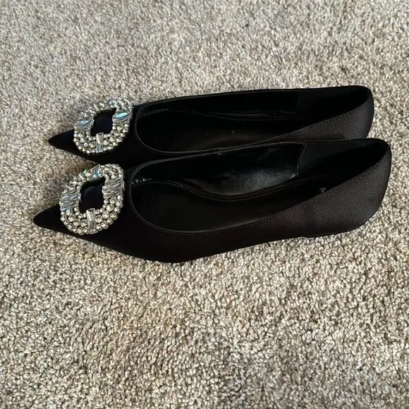 MNG Pointy toe rhinestone dressy flats size 37