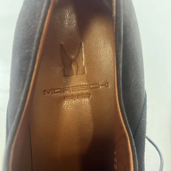 MORESCHI Dublin Dark Brown Suede Cap-Toe Oxford Shoes - Size 8.5 - G61-21