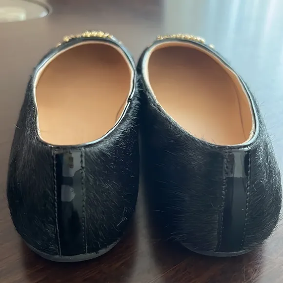 Moschino Patent Leather Cow Hide Moccasins Kids Sz 37